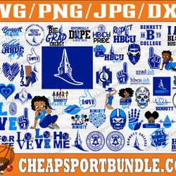 bundle 62 files bennett college football team svg, bennett college svg, hbcu team svg, mega bundle, designs, cricut, cut