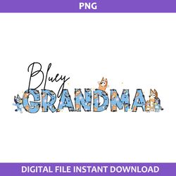 bluey grandma png, bluey mother's day png, mother's day png, bluey png, cartoon png digital file