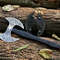 handmade Double headed Vikings axe, forged steel, double handed axe, leather wrapping, premium leather sheath (7).jpg
