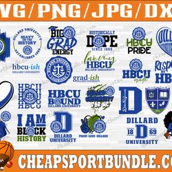 bundle 24 files dillard university football team svg, dillard university svg, hbcu team svg, mega bundle, designs