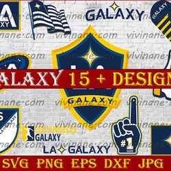 bundle 12 styles mls la galaxy soccer team svg, la galaxy svg, mls teams svg, mls svg, png, dxf, eps, instant download