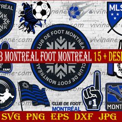 bundle 12 styles mls club de foot montreal soccer team svg, club de foot montreal svg, mls teams svg, mls svg, png, dxf,