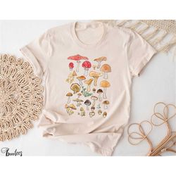 mushroom graphic shirt. cottagecore fungi t-shirt gift idea. fungus tshirt present. mycology morel shroom illustration r