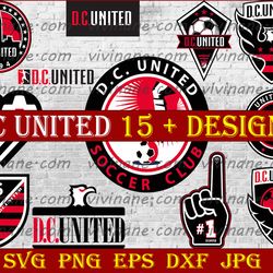 bundle 12 styles mls dc united soccer team svg, dc united svg, mls teams svg, mls svg, png, dxf, eps, instant download