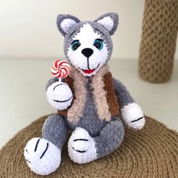 Crochet Pattern Plush Wolf English PDF file in English