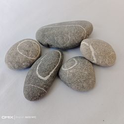 5 medium rocks for Aquascaping hardscaping fish tanks, stones for vases, Wish stone, banded stones, japandi, zen garden