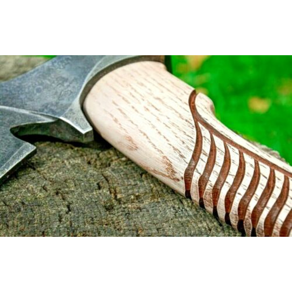 Custom Handmade Tomahawk Engraved Viking Axe Carbon Steel Axe Beautiful Axe Gift Leather Sheath
