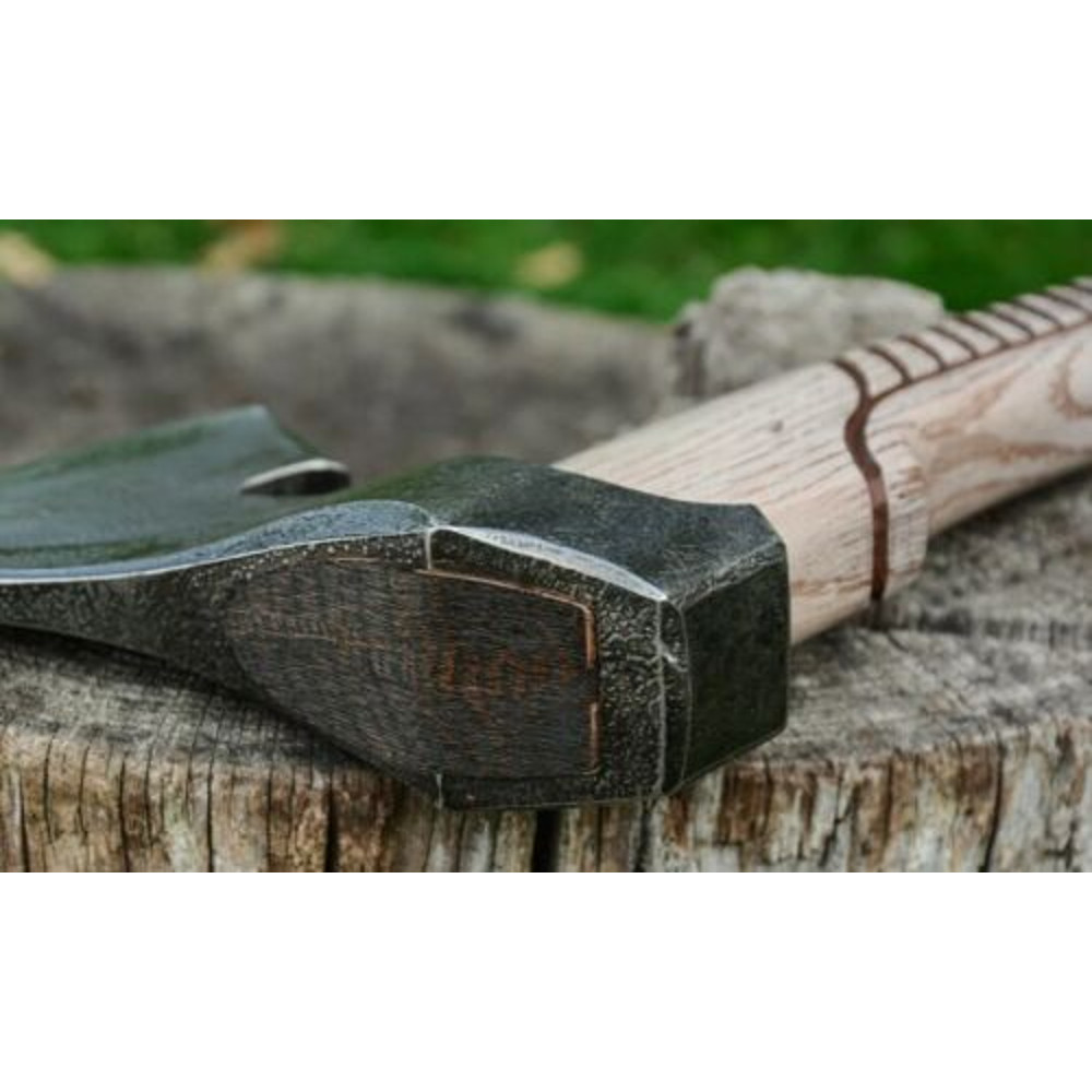 Custom Handmade Tomahawk Engraved Viking Axe Carbon Steel Axe Beautiful Axe Gift Leather Sheath