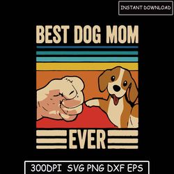 Best dog mom ever Mother's Day png sublimation design download, mom with floral png, Mother's Day png, mom png