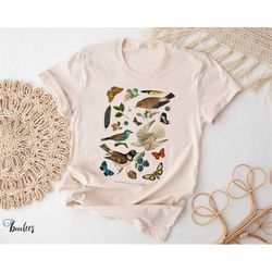 vintage birds t-shirt, nature lover gift shirt, women men ladies kids baby, tshirt, gift for him her, mothers day, insec