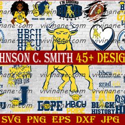bundle 24 files johnson c. smith football team svg, johnson c. smith svg, hbcu team svg, mega bundle, designs, cricut,