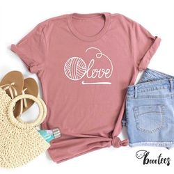 crochet t-shirt, love crocheting shirt, knitting women men ladies kids baby, tshirt, gift for him her, grandma present,