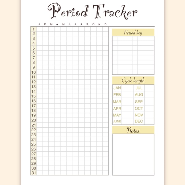 Period Tracker Notes Period tracker, Period tracker printable, Period tracker tem - Inspire ...