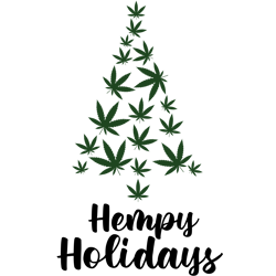 hempy holidays svg , hemp svg , funny stoner christmas shirt decal sticker , cricut cut file printable clipart vector