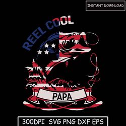 reel cool papa svg, retro dad svg, father's day svg, step dad svg, bonus dad svg, happy father's day svg