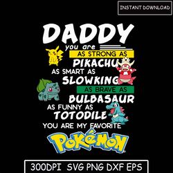 Fathers Day Pokemon Mug SVG Files, Pokemon Gift For Daddy From The Kids, Father's Day