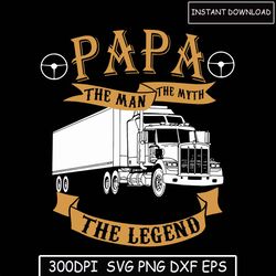 papa the man the myth the legend svg, fathers day svg, father day, files for cricut, cut file, silhouette cameo