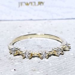 clear quartz ring - april birthstone - gemstone ring - gold ring - dainty ring - delicate ring - simple ring