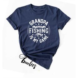 grandpa is my name fishing is my game shirt. pregnancy announcement t-shirt gift idea. pregnant reveal tshirt present. b