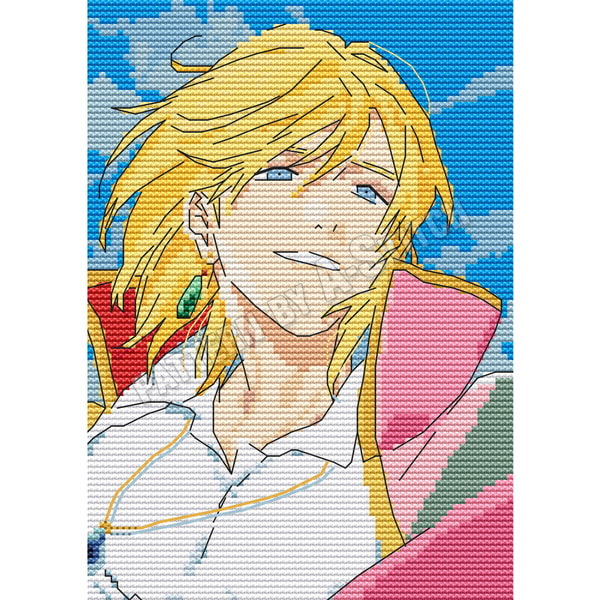 Anime cross stitch pattern Howl Ghibli PDF Castle Moving | Inspire Uplift