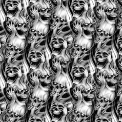 quiet flaming skulls 22 seamless tileable repeating pattern