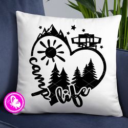 Camp life Pop up svg, 5th wheel print, Camping svg clipart