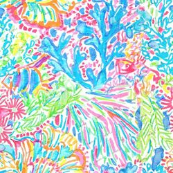 lilly summer fling seamless tileable repeating pattern