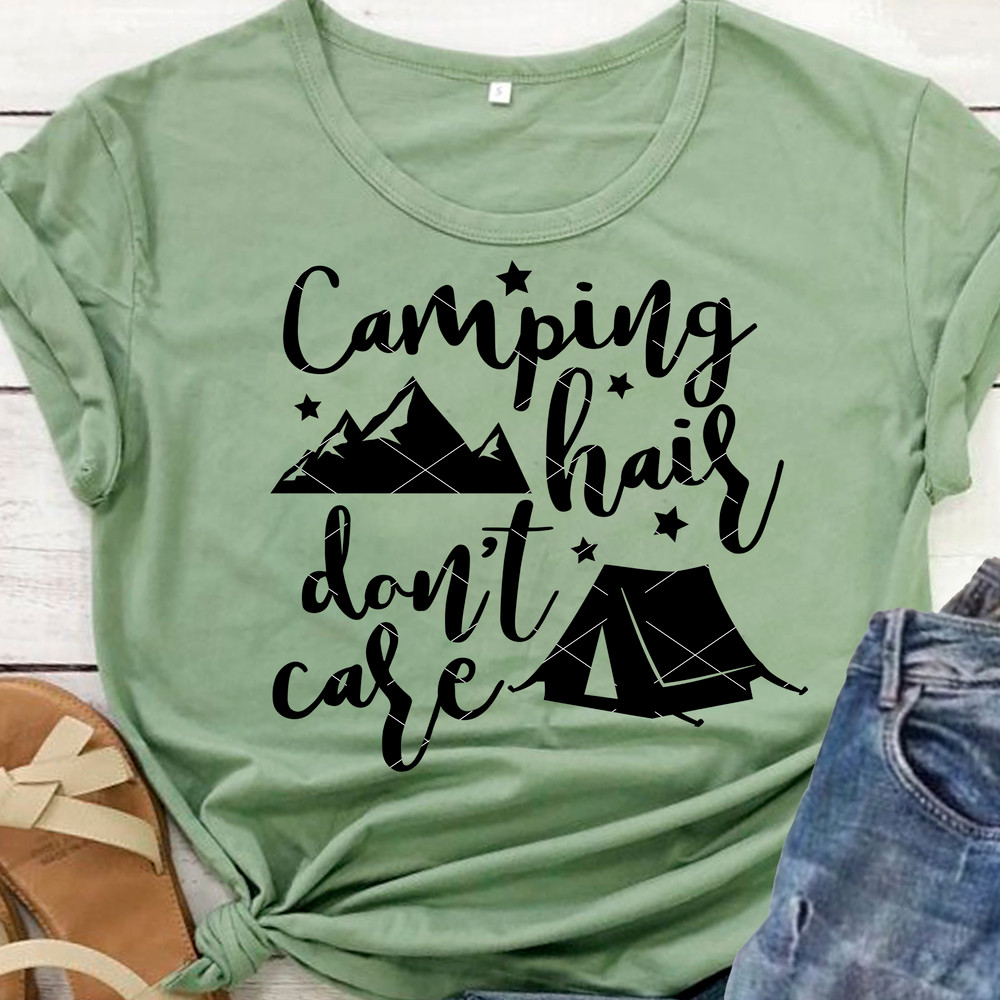 camping hair dont care Tent camper fire.jpg