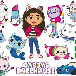 gabby dollhouse svg, gabby dollhouse playset svg png