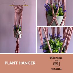 PDF tutorial Macrame plant hanger, Macrame pattern, Instruction macrame for Beginner, Plant Hanger pdf DIY, Crafter Make