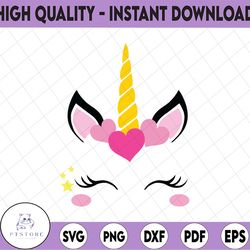 unicorn svg, unicorn head svg, unicorn clip art, unicorn face svg, cute unicorn svg, cricut, silhouette cut file chevron