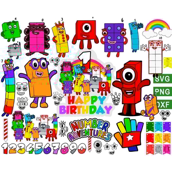 Numberblocks svg, Number blocks toys svg, Number blocks birt - Inspire ...