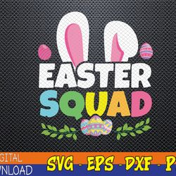 easter squad family matching bunny ears egg hunting svg, eps, png, dxf, digital download
