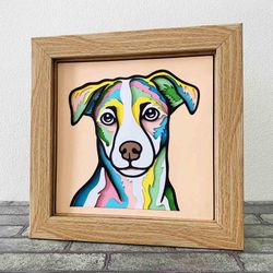 Dog 3D Layered SVG For Cardstock/ Colorful Jack Russell Multilayer SVG/ 3D Dog Pop Art/ Dog Papercraft SVG/ Pet Memorial