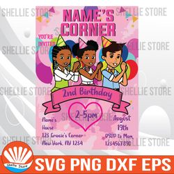 gracies corner birthday invitation | gracie's corner birthday party | editable template | instant download | digital
