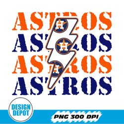 Astros Repeat Old with logo lightning bolt Png