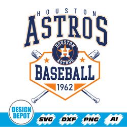 Houston baseball EST 1962 Svg, Vintage Houston Baseball Svg, Baseball Fan Svg, Houston-Astros Svg, Game day