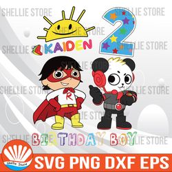 personalized matching family ryans world birthday svg, custom age svg, custom name svg, family birthday svg, birthday