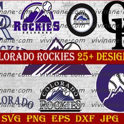 bundle 9 files colorado rockies baseball team svg, colorado rockies svg, mlb team  svg, mlb svg, png, dxf, eps, jpg, ins
