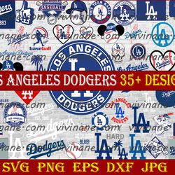 bundle 55 files la dodgers baseball team svg, la dodgers svg, mlb team  svg, mlb svg, png, dxf, eps, jpg,