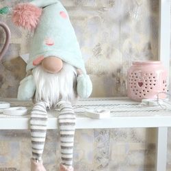 Plush handmade gnome long legs gift for your home