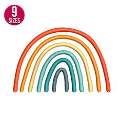 rainbow embroidery design, machine embroidery design, instant download