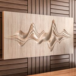 Sound wave stl. Wall decor living room. Cnc router files. Cnc files for wood. Wavy panel . Wall decor stl.