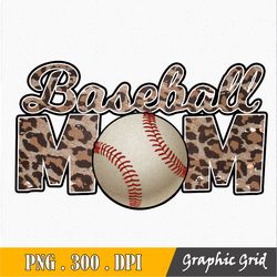 leopard baseball mom png, sublimation design digital download, baseball mom design, digital download, sublimate download