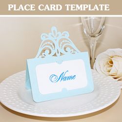 Place card template | Wedding place card svg | Escort card | Cricut place card | Name card svg