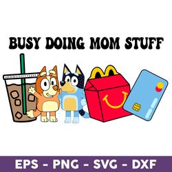 Busy Doing Mom Stuff Png, Bluey Hug Bingo Png, Bluey And Bingo Png, Bingo Png, Bluey Dog Png - Download