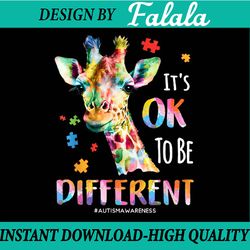 autism awareness its ok to be different giraffe png, autism awareness png, autism puzzle, easter png, digital download