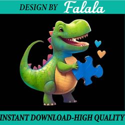 autism awareness dinosaur puzzle piece love autistic support png, dinosaur autism png , easter png, digital download