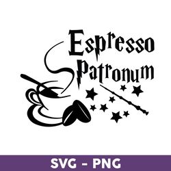 Espresso Patronum Coffee Svg, Magic Wand Svg, Harry Potter Clipart Art, Png Digital File - Download