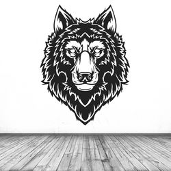 Wolf Head Sticker, Wild Animal, Car Sticker Wall Sticker Vinyl Decal Mural Art Decor